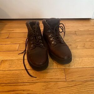 Timberland Men's Brown Leather Lace-Up Hiking Boots Size 8M